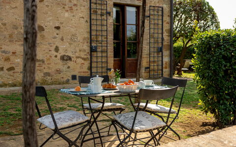 Podere Selva, Pool, Chianti: Furniture, Outdoor Furniture, Chair, Table, Outdoor Table, Kitchen & Dining Room Table, Garden, Backyard, Coffee Table, Patio