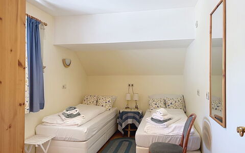 Wohlfühlnest St. Michael: Bed, Furniture, Interior Design, Floor, Bedroom, Flooring, Wood, Bed Sheet, Textile, Room
