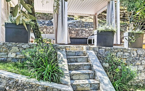 Green Haven: Brick, Estate, Garden, Suburb, Driveway, Landscaping, Yard, Hacienda, Farmhouse, Backyard