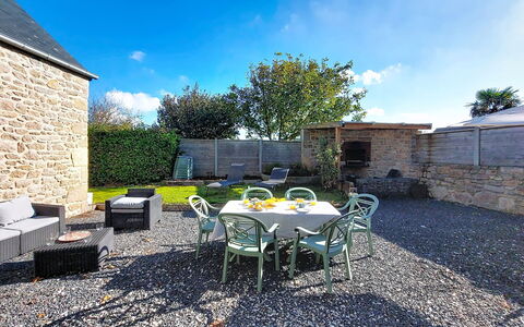 Au Coin des 3 Feux: Home, Furniture, Outdoor Furniture, Chair, Cottage, Flagstone, Outdoor Table, Garden, Flowerpot, Yard