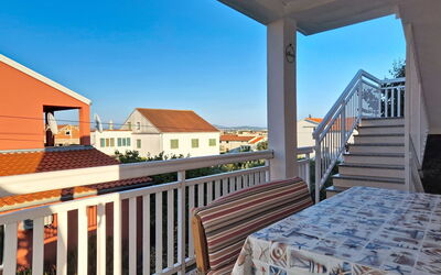 Vodice 603: Residential Area, Home, House, Roof, Apartment, Balcony, Estate, Suburb, Porch, Villa