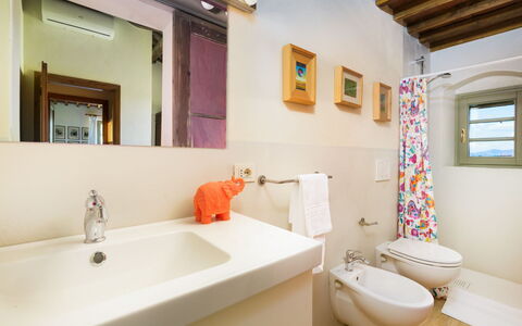 Villa Monte, Bolgheri: Plumbing Fixture, Wall, Bathroom, Interior Design, Bathroom Sink, Flooring, Floor, Sink, Tap, Ceiling