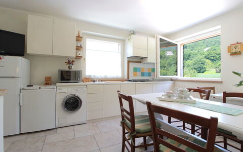 Casa Mis: Interior Design, Flooring, Major Appliance, Kitchen Appliance, Ceiling, Countertop, Kitchen, Furniture, Floor, Room