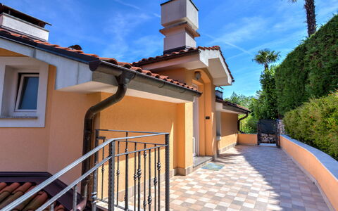 Lovran 135: Residential Area, Home, Roof, Architecture, House, Balcony, Estate, Shade, Suburb, Stairs
