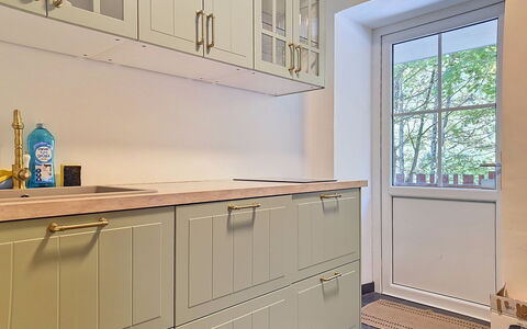 Haus Enzian: Flooring, Interior Design, Cabinetry, Wood, Floor, Kitchen, Countertop, Cupboard, Furniture, Drawer