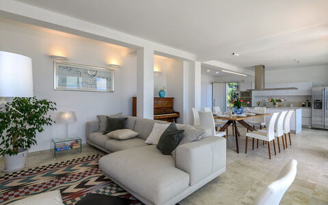 Dimora Montefalcone 8, Emma Villas: Furniture, Interior Design, Flooring, Couch, Floor, Living Room, Table, Ceiling, Wood, Room