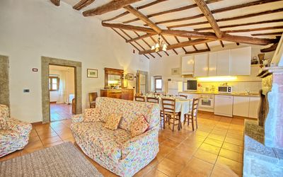 La Colonica: Property, Room, Building, Interior Design, House, Living Room, Ceiling, Real Estate, Furniture, Home