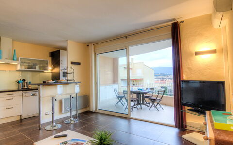 Cavalaire 450: Furniture, Table, Property, Cabinetry, Countertop, Lighting, Wood, Building, Kitchen, Living Room