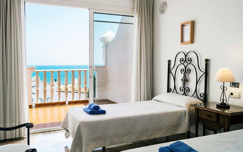 Mijas Beach: Bedroom, Furniture, Room, Bed, Bed Frame, Interior Design, Property, Bed Sheet, Mattress, Wall