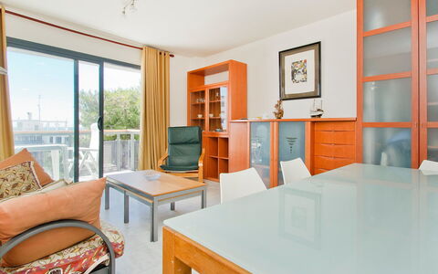 Edificio Nautic: Room, Property, Furniture, Interior Design, Orange, Building, House, Real Estate, Floor, Bedroom