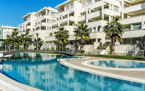 Dénia 170: Apartment, Resort, Residential Area, Swimming Pool, Condominium, Balcony, Hotel, Shade, Hacienda