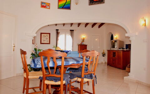 Villa Ma-Nita: Room, Property, Building, Interior Design, Furniture, House, Real Estate, Dining Room, Table, Ceiling