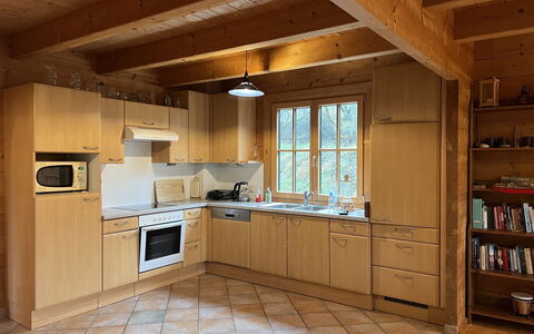 Haus Fries: Kitchen, Wood, Flooring, Furniture, Interior Design, Cabinetry, Floor, Countertop, Ceiling, Home