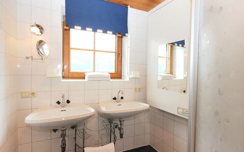 Auhäusl: Bathroom, Room, Property, Interior Design, Ceiling, Building, Architecture, Wall, Furniture, Plumbing Fixture