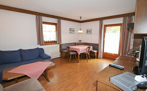Mayrhofen 300: Room, Furniture, Property, Building, Hardwood, Floor, Interior Design, House, Real Estate, Table