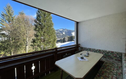 Karwendel: Building, Property, Table, Sky, Window, Wood, Shade, House, Tree, Architecture