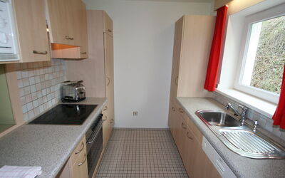 Chalet St. Wendelin - Typ C 305.2: Kitchen Sink, Cabinetry, Sink, Property, Countertop, Tap, Kitchen Stove, Kitchen, Plumbing Fixture, Interior Design