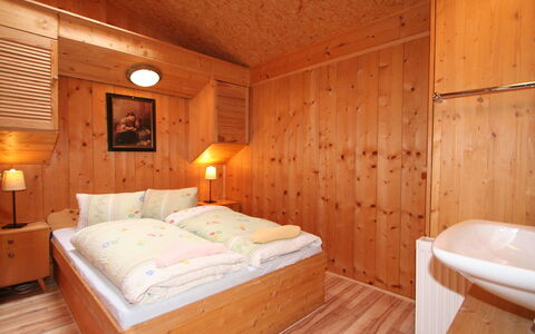 Sankt Gallenkirch 150: Room, Bed, Bedroom, Furniture, Building, Interior Design, Wood Stain, Cabin, Comfort, Mattress Pad