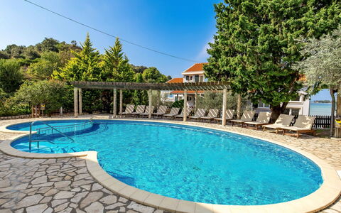 Rab Kampor 620: Water, Sky, Property, Swimming Pool, Blue, Azure, Plant, Tree, Building, Leisure