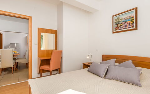 Rab Kampor 620: Bedroom, Room, Furniture, Bed, Property, Bed Sheet, Interior Design, Bed Frame, Floor, Suite