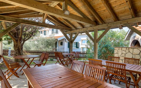 Rab Kampor 620: Furniture, Wood, Chair, Table, Tree, Porch, Outdoor Furniture, Leisure, Hardwood, Wood Stain