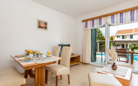 Rab Kampor 631: Room, Property, Furniture, Building, Interior Design, Real Estate, House, Table, Dining Room, Floor