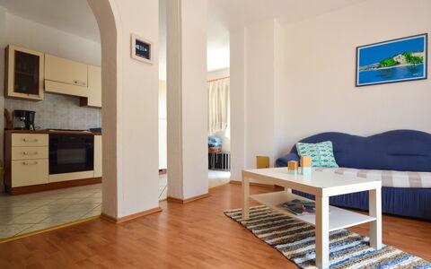 Novigrad (Zadar) 115: Couch, Furniture, Comfort, Wood, Architecture, Flooring, Living Room, Floor, Laminate Flooring, Hall