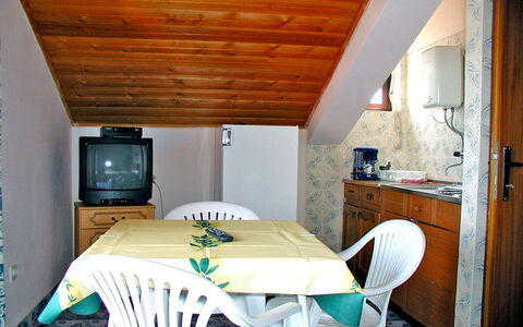 Ugljan Kali 130: Room, Property, Furniture, Building, Table, House, Interior Design, Ceiling, Floor, Bedroom
