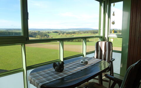Dittishausen 2: Property, Room, Interior Design, Porch, Table, Vacation, House, Window, Cottage, Building