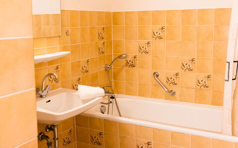 Dittishausen 2: Brown, Tap, Plumbing Fixture, Property, Sink, Bathroom Sink, Bathroom, Lighting, Rectangle, Interior Design