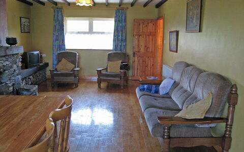 Portmagee Knightstown 100: Furniture, Property, Window, Chair, Wood, Interior Design, Floor, Flooring, Comfort, Wall