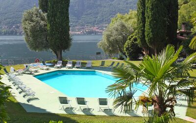 Pognana Lario 100: Water, Plant, Property, Swimming Pool, Nature, Azure, Tree, Building, Body Of Water, Natural Landscape