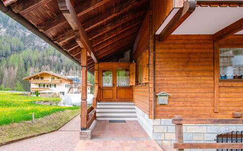 Canazei 10: Property, Plant, Building, Wood, Porch, Window, Tree, Beam, Cottage, Real Estate