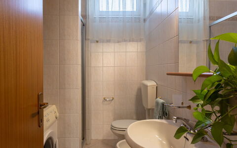 Francesca: Bathroom, Room, Property, Tile, Interior Design, Plumbing Fixture, Lighting, Architecture, Ceiling, Building