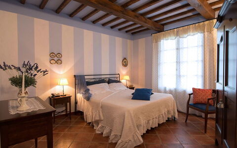San Gimignano 150: Bedroom, Room, Furniture, Property, Bed, Interior Design, Bed Sheet, Building, Ceiling, Bedding