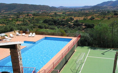 Cardedu 100: Sky, Property, Water, Swimming Pool, Tree, Building, Shade, Leisure, Landscape, Roof