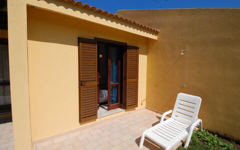 Costa Rei 150: Building, Shade, Wood, Outdoor Furniture, Door, Plant, House, Residential Area, Outdoor Bench, Sky