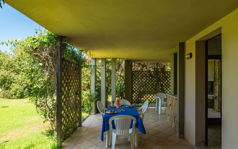 Villasimius 300: Plant, Table, Azure, Shade, Interior Design, Architecture, Tree, Chair, Real Estate, Leisure