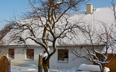Chrastov: Snow, Sky, Building, Daytime, Property, Window, White, World, Twig, Branch