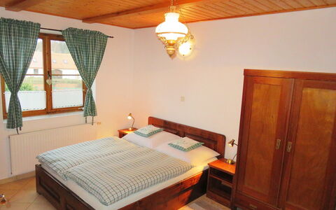 Chrastov: Bedroom, Furniture, Room, Property, Bed, Bed Frame, Bed Sheet, Building, Ceiling, Hardwood