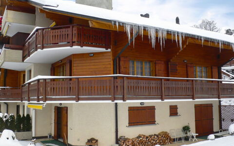 Villars 787: Snow, Property, Sky, Window, Building, Wood, Plant, Urban Design, Slope, Facade