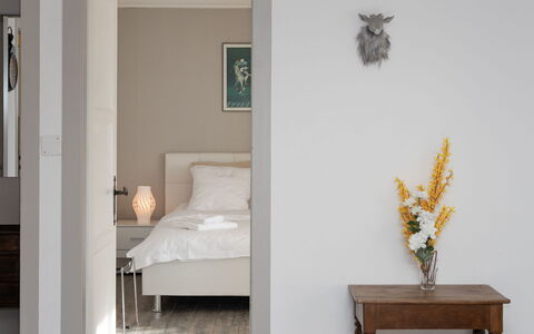 Stem 2: Furniture, Interior Design, Floor, Wall, Flooring, Wood, Room, Home, Bedroom, Bed