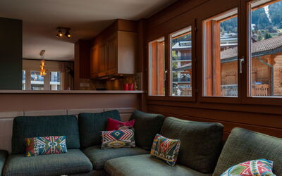Les Chouettes 23 360.10: Property, Furniture, Couch, Picture Frame, Window, Azure, Interior Design, Lighting, Wood, Living Room