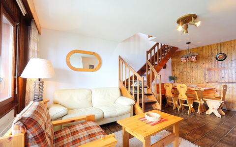 Nendaz 150: Room, Property, Furniture, Interior Design, Building, Yellow, Wall, House, Real Estate, Ceiling