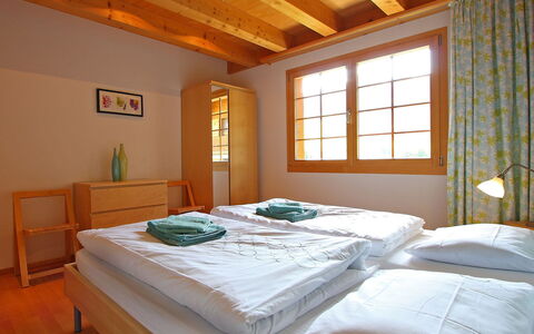 Grindelwald 106: Bedroom, Bed, Furniture, Room, Ceiling, Bed Sheet, Property, Bed Frame, Mattress, Interior Design