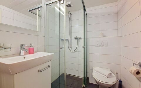 Grindelwald 150: Bathroom, Interior Design, Plumbing Fixture, Floor, Flooring, Bathroom Sink, Plumbing, Sink, Shower, Toilet