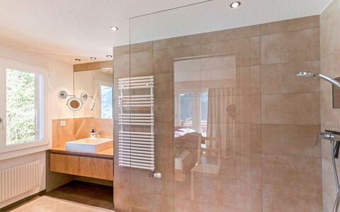 Chalet Bodmisunne: Tap, Building, Plumbing Fixture, Window, Bathroom, Sink, House, Wood, Interior Design