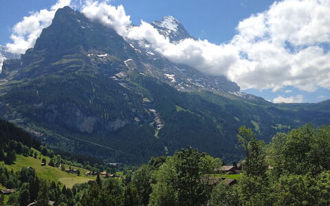 Chalet Doris: Cloud, Sky, Mountain, Plant, Natural Landscape, Tree, Terrain, Cumulus, Landscape, Slope