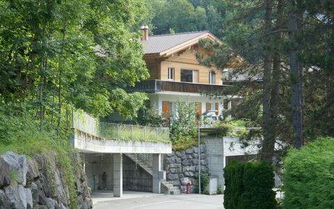 Chalet Holzwurm: Plant, Building, Window, Tree, House, Land Lot, Road Surface, Landscape, Cottage, Facade