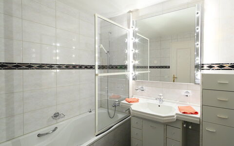 Zermatt 125: Bathroom, Property, Room, Tile, Tap, Architecture, Interior Design, Real Estate, Building, Material Property